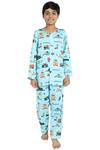 Buy_Nigh Nigh_Blue Cotton Printed Pyjama Set _at_Aza_Fashions