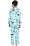 Shop_Nigh Nigh_Blue Cotton Printed Pyjama Set _at_Aza_Fashions
