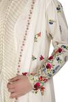 Priyanka Jain_White Chanderi Jacket Kurta Set_at_Aza_Fashions