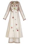 Priyanka Jain_White Chanderi Anarkali Palazzo Set_Online_at_Aza_Fashions