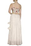 Shop_Priyanka Jain_White Chanderi Embroidered Lehenga Set _at_Aza_Fashions