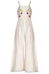 Priyanka Jain_White Chanderi Jumpsuit _Online_at_Aza_Fashions
