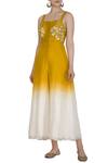 Buy_Priyanka Jain_Yellow Chanderi Embroidered Jumpsuit_at_Aza_Fashions