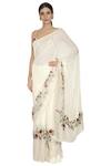 Buy_Priyanka Jain_White Embroidered Saree With Blouse _at_Aza_Fashions