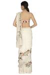 Shop_Priyanka Jain_White Embroidered Saree With Blouse _at_Aza_Fashions