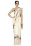 Priyanka Jain_White Embroidered Saree With Blouse _Online_at_Aza_Fashions