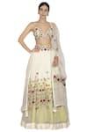 Buy_Priyanka Jain_White Chanderi Sweetheart Neck Lehenga Set _Online_at_Aza_Fashions