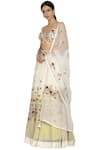 Priyanka Jain_White Chanderi Sweetheart Neck Lehenga Set _Online_at_Aza_Fashions