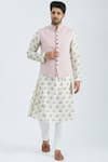 Buy_Nautanky_Pink Cotton Button Front Bundi _at_Aza_Fashions