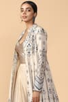 Buy_Tarun Tahiliani_White Moonga Silk Bustier Sweetheart Neck Embroidered Jacket Pant Set _Online_at_Aza_Fashions