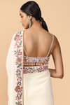 Tarun Tahiliani_White Embroidered Saree With Unstitched Blouse Fabric _at_Aza_Fashions