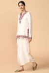 Tarun Tahiliani_White Pure Silk Dhoti Pant _Online_at_Aza_Fashions