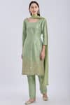 Buy_Roora By Ritam_Green Silk Kurta Set_at_Aza_Fashions
