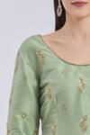 Roora By Ritam_Green Silk Kurta Set_at_Aza_Fashions
