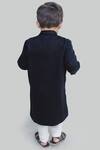 Shop_Tiber Taber_Black Cotton Satin Kurta Set For Boys_at_Aza_Fashions