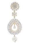Auraa Trends_Gold Plated Pearl, Crystals Danglers_Online_at_Aza_Fashions