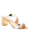 Buy_Oceedee_Gold Slip On Heel Sandals_at_Aza_Fashions
