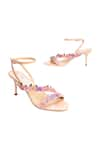 Shop_Oceedee X Rahul Mishra_Pink Embroidered Stilettos_at_Aza_Fashions