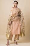 Buy_Ekaya Banaras_White Organza Banarasi Dupatta_at_Aza_Fashions