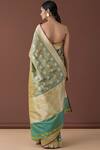 Shop_Ekaya Banaras_Green Banarasi Silk Saree With Running Blouse Fabric_at_Aza_Fashions