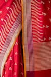 Shop_Ekaya_Red Banarasi Silk Saree With Running Blouse Fabric_Online_at_Aza_Fashions