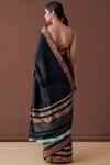 Shop_Ekaya Banaras_Black Banarasi Silk Saree With Running Blouse Fabric_at_Aza_Fashions