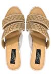 Shop_Miraki_Gold Embroidery Wedges _at_Aza_Fashions