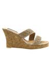 Buy_Miraki_Gold Embroidery Wedges _Online_at_Aza_Fashions