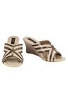 Buy_Miraki_Beige Embroidery Wedges _at_Aza_Fashions