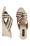 Miraki_Beige Embroidery Wedges _Online_at_Aza_Fashions