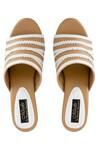 Shop_Miraki_White Cut Work Block Heels _at_Aza_Fashions