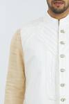 Nivedita Saboo_White Organza Pleated Bundi  _at_Aza_Fashions