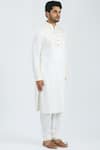 Nivedita Saboo_White Silk Kurta Set  _Online_at_Aza_Fashions