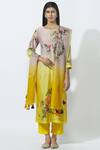 Buy_Rar Studio_Yellow Chanderi Handloom Kurta Set_at_Aza_Fashions