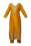 Buy_Rar Studio_Orange Chanderi Handloom Kurta Set_Online_at_Aza_Fashions