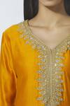 Rar Studio_Orange Chanderi Handloom Kurta Set_at_Aza_Fashions