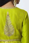 Rar Studio_Green Chanderi Handloom Kurta Lehenga Set_at_Aza_Fashions