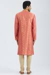 Shop_Rar Studio_Pink Handloom Chanderi Kurta _at_Aza_Fashions