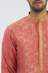 Rar Studio_Pink Handloom Chanderi Kurta _at_Aza_Fashions