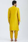 Shop_Rar Studio_Yellow Handloom Chanderi Kurta Set _at_Aza_Fashions