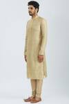 Buy_Rar Studio_Beige Handloom Chanderi Kurta _Online_at_Aza_Fashions