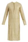 Shop_Rar Studio_Beige Handloom Chanderi Kurta _Online_at_Aza_Fashions