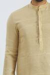 Rar Studio_Beige Handloom Chanderi Kurta _at_Aza_Fashions