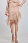 Shop Ohaila Khan Pink Organza, Net Ruffle Asymmetric Skirt Online at Aza Fashions Shop_Ohaila Khan_Pink Organza, Net Ruffle Asymmetric Skirt _Online_at_Aza_Fashions