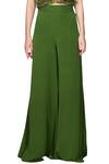 Ohaila Khan_Green Georgette Flared Pants _Online_at_Aza_Fashions
