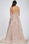 Shop_Ohaila Khan_Pink Tulle, Crepe Round Embellished Overlay Gown _at_Aza_Fashions