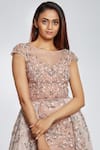 Shop_Ohaila Khan_Pink Tulle, Crepe Round Embellished Overlay Gown _Online_at_Aza_Fashions