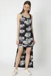 Buy_Masaba_Black Crepe Temple Swan Print Dress_at_Aza_Fashions