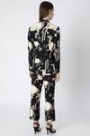 Shop_Masaba_Black Crepe Stallion Print Blazer Set_at_Aza_Fashions