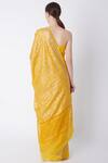 Shop_Masaba_Yellow Banarasi Printed Saree_at_Aza_Fashions